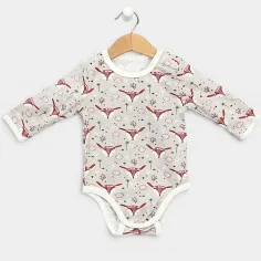 Langarmbody "Hirsch - grau" 2