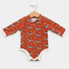 Langarmbody "Zebra - orange"