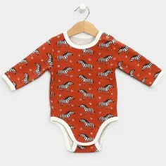 Langarmbody "Zebra - orange" 2
